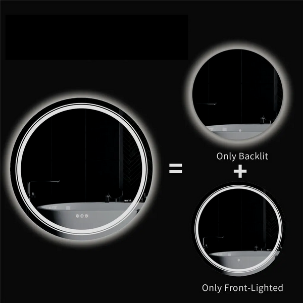 LUVODI Runder Smart LED Badezimmerspiegel