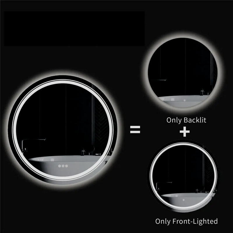 LUVODI Runder Smart LED Badezimmerspiegel