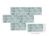 RetroBrick – 6-teiliges Selbstklebendes Retro Ziegelmuster Wandsticker-Set (30x15cm)