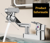 Aqua Twist Duo-Flex Waschtischarmatur – 360° drehbarer Zweilochhahn für Warm- und Kaltwasser
