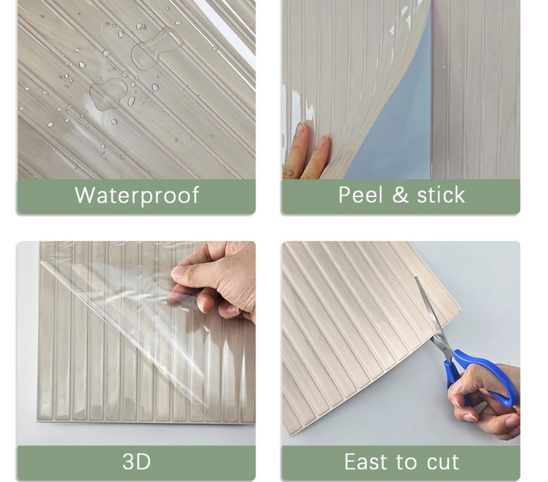 WoodEase Luxe – Holzoptik Peel & Stick Wandfliesen