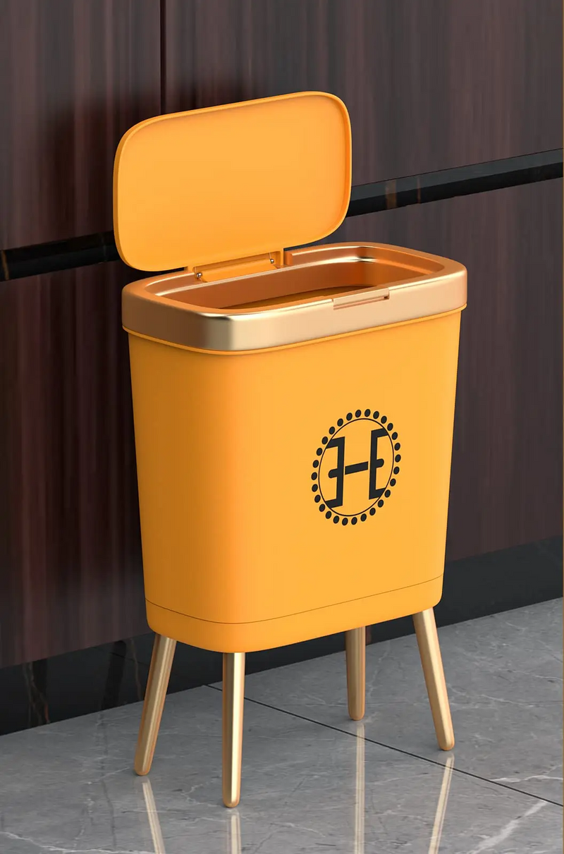 GoldenSlim Moderner Mülleimer mit Deckel
