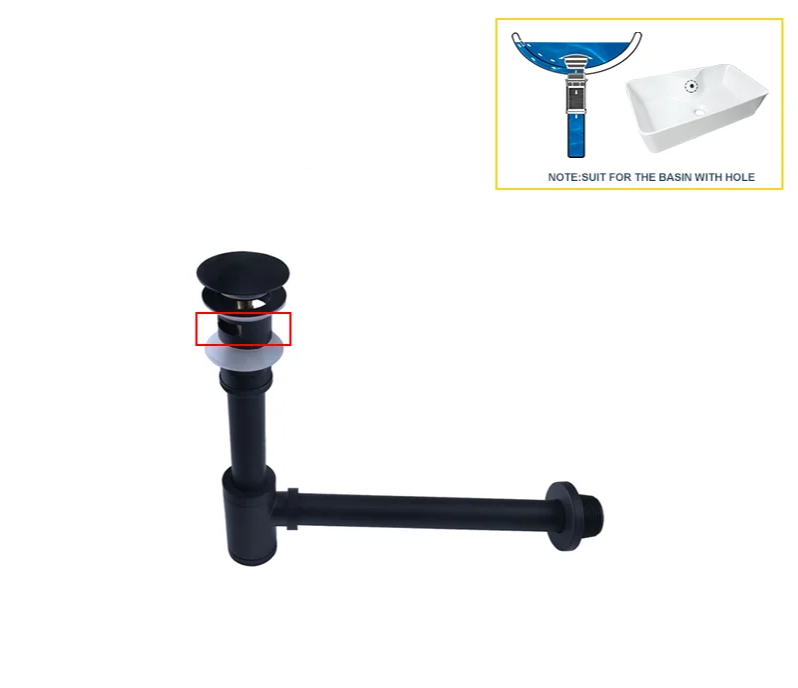 AquaStop Messing Geruchsdichter Siphon & Pop-up Ablaufset – Für Waschbecken & Bad