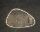 NordiLux Design Badezimmerspiegel – Smarter LED-Wandspiegel mit unregelmäßiger Form und Aluminiumrahmen