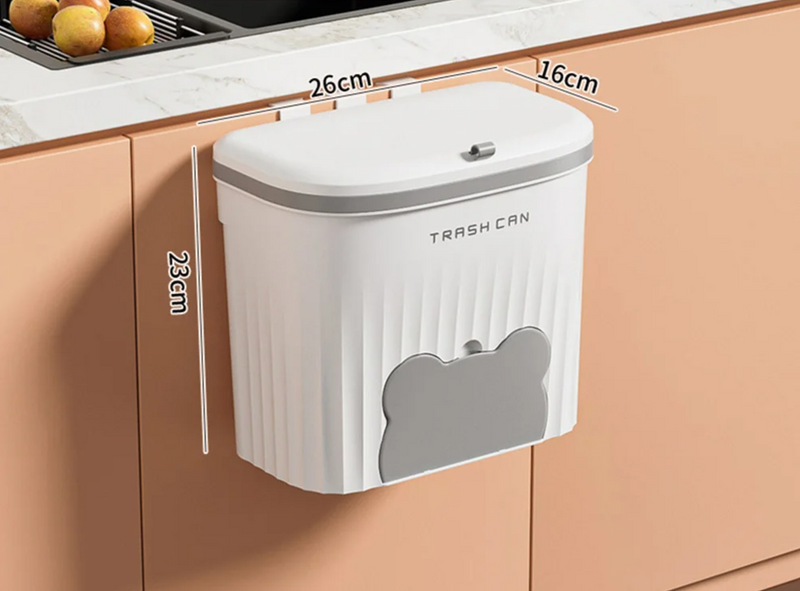 EcoBin Küchen- & Badezimmer Wandmülleimer – 8.5L / 12L mit Deckel