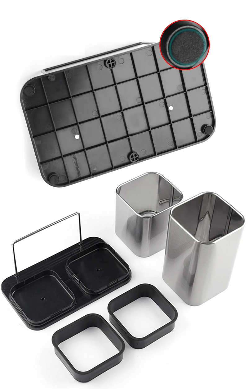 ChefPro – Luxuriöser Edelstahl Universal-Messerblock mit Antibakterieller Wirkung
