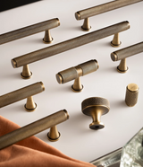 Nurlin Massiver Antik-Messing Möbelgriff