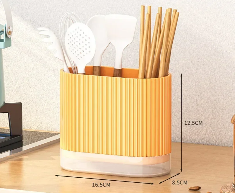 Organix – Multifunktionaler Besteckhalter mit Abfluss & Wandmontage (Ohne Bohren)