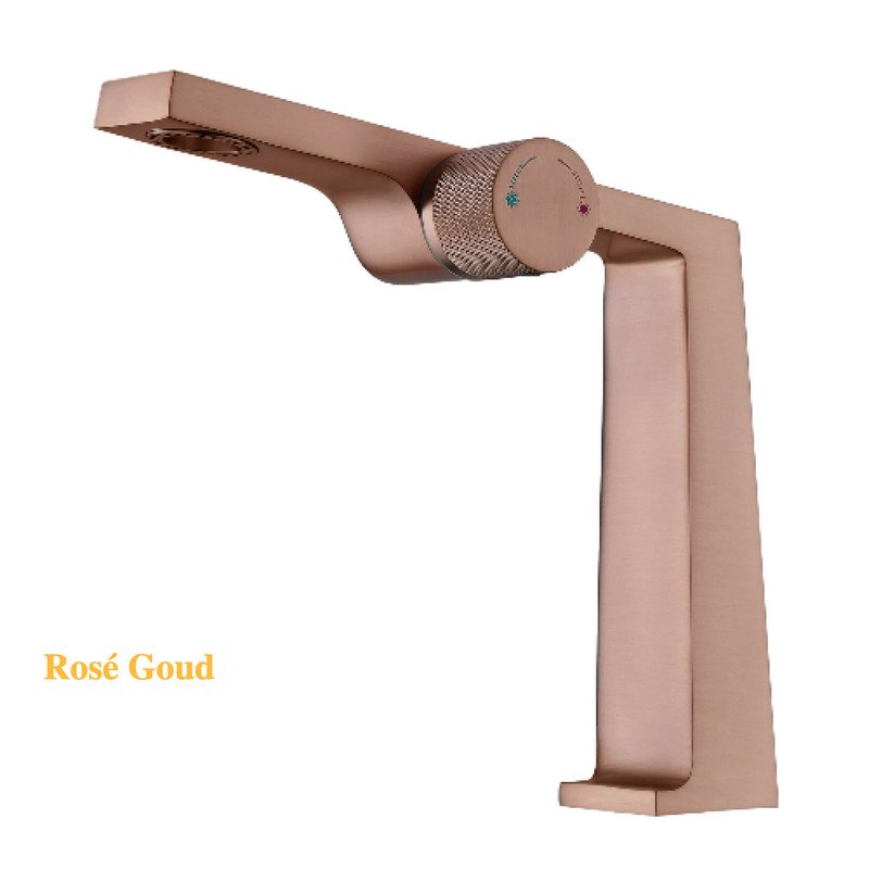 AurumFlow Luxury Pink Gold Waschbeckenarmatur