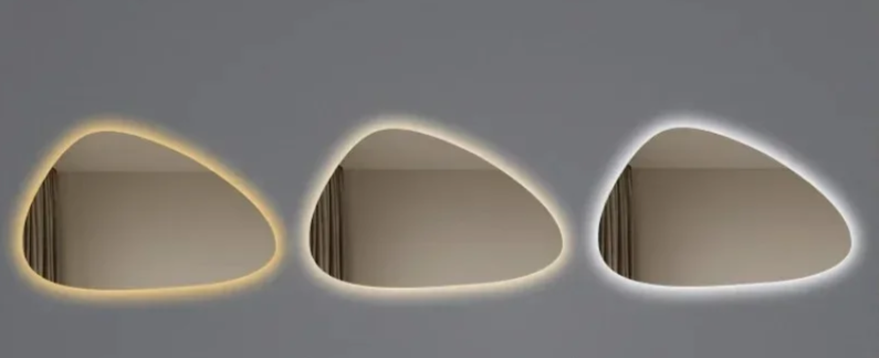 NordiLux Design Badezimmerspiegel – Smarter LED-Wandspiegel mit unregelmäßiger Form und Aluminiumrahmen