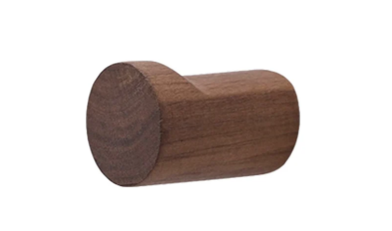 Nurlin Minimalistischer Wandhaken aus Buchen- & Schwarznussholz