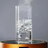 KlarKant Trinkglas – Quadratischer Hitzebeständiger Glasbecher mit Deckel & Trinkhalm | Transparentes Kaffeeglas | Für Kaffee, Milchtee & Saft
