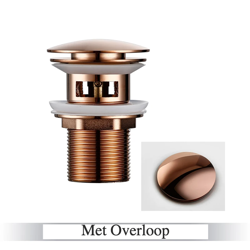 LuxDrain Pop-Up-Abflussstöpsel – Stilvoller Waschbeckenstöpsel in Schwarz, Gold und Rosé