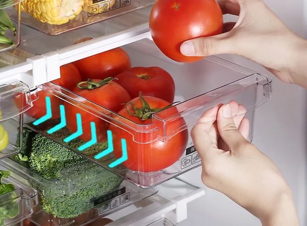FridgeMaster – Transparente Küchenbox für Obst, Gemüse und Eier