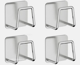StickDry Edelstahl-Schwammhalter – Selbstklebender Organizer für Spüle & Küchenzubehör