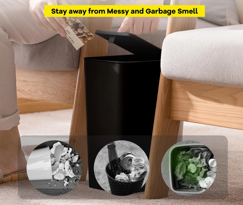 EcoPress 10L Mülleimer für Badezimmer