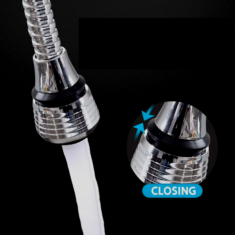 AquaFlex Steel – Edelstahl-Wasserhahnverlängerung mit 360° Drehung & Wassersparfunktion