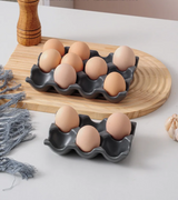 OvoLux Keramik Eierhalter – 6- & 12-Fach Eierablage für Küche & Kühlschrank
