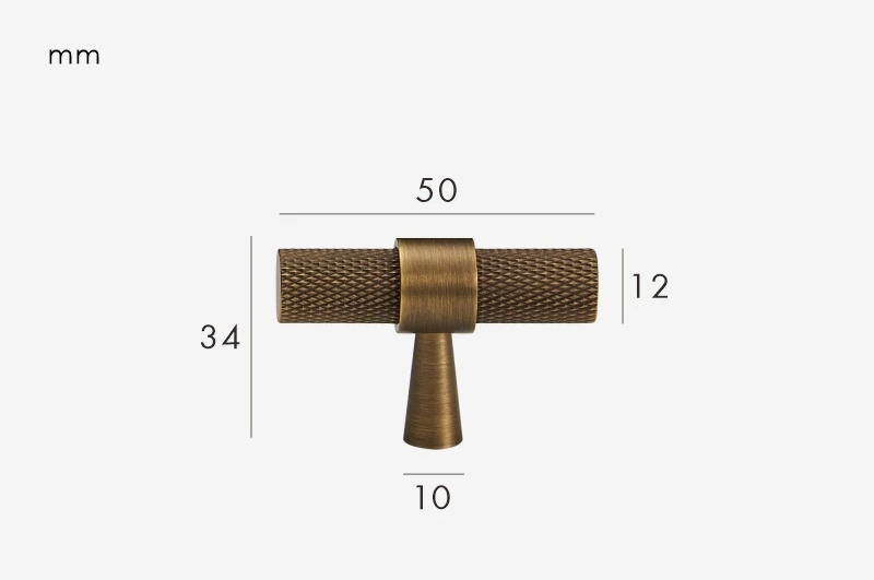 Nurlin Massiver Messing T-Bar Griff