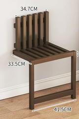 Ultra-Schmale Klappbare Wandbank – Bohrfreie Massiv-Bambus Schuhbank