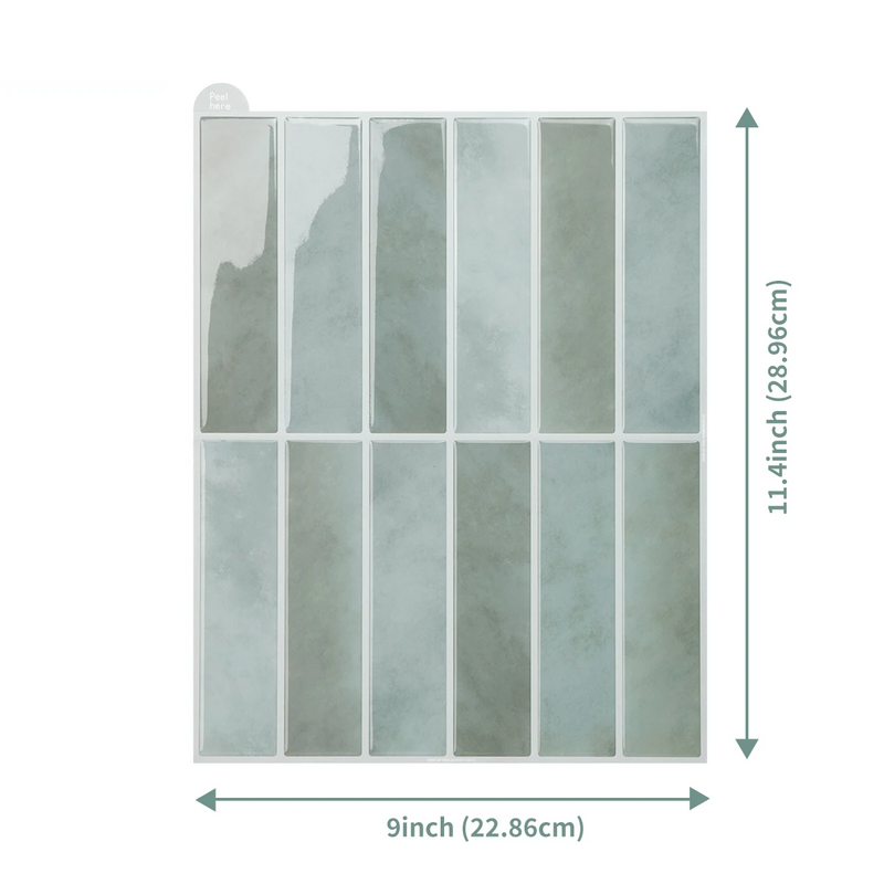 MarbleStyle – 3D Marmor Selbstklebende Wandfliesen (10 Stück)