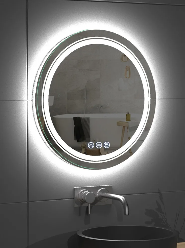 LUVODI Runder Smart LED Badezimmerspiegel
