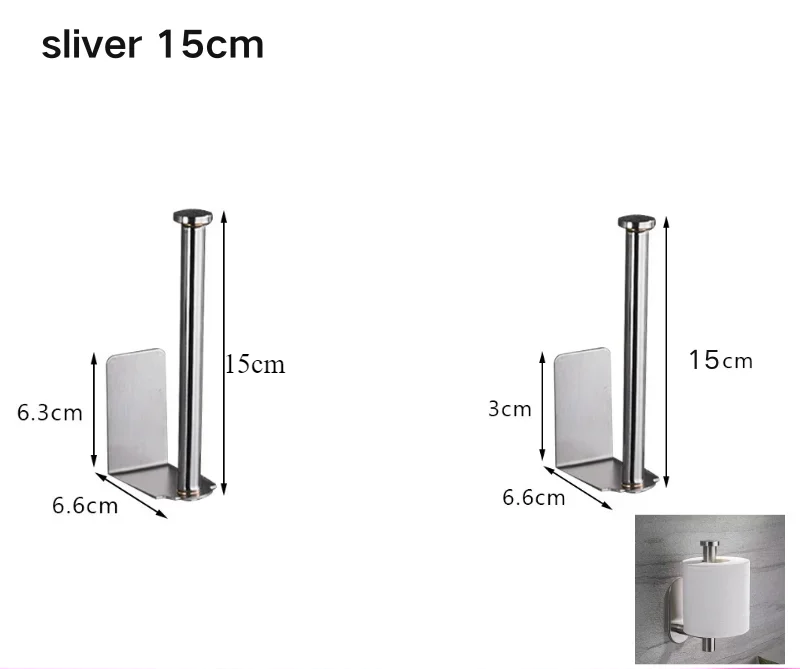 LUXROLLO – Selbstklebender Edelstahl Toilettenpapierhalter (Verlängert & Bohrenfrei)