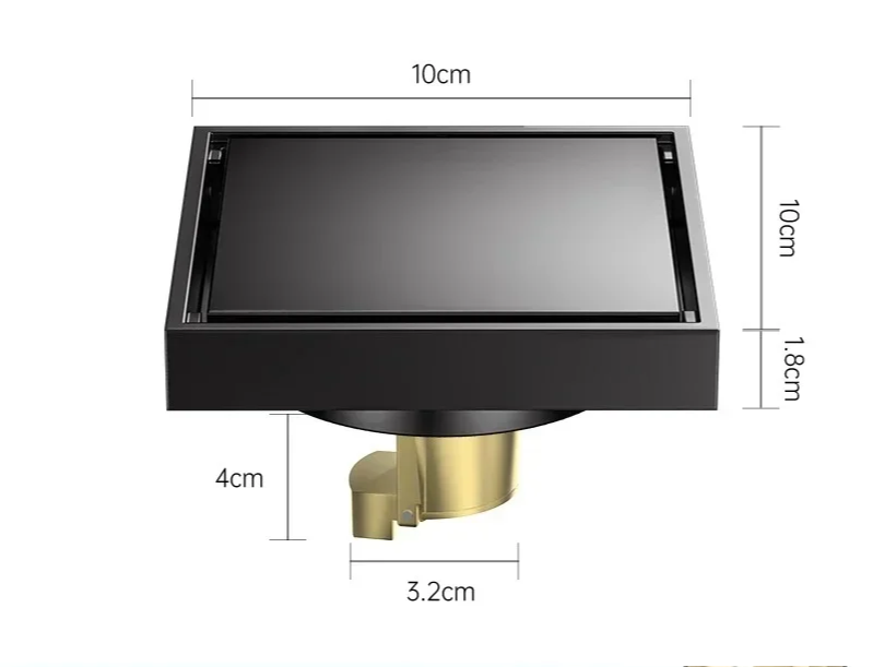 AquaShield Quadratischer Edelstahl-Bodenablauf