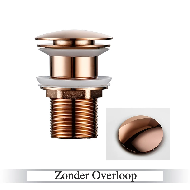 LuxDrain Pop-Up-Abflussstöpsel – Stilvoller Waschbeckenstöpsel in Schwarz, Gold und Rosé