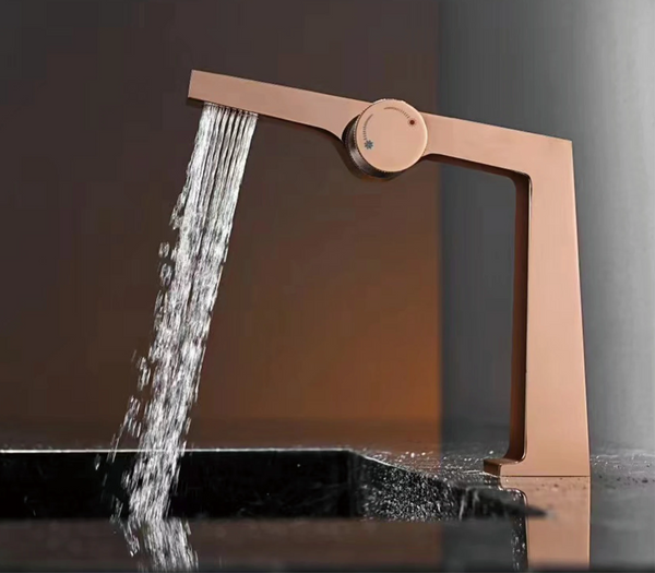 AurumFlow Luxury Pink Gold Waschbeckenarmatur