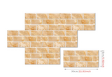 RetroBrick – 6-teiliges Selbstklebendes Retro Ziegelmuster Wandsticker-Set (30x15cm)