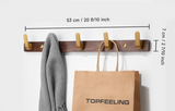 SARIHOSY Schwarze Holz-Wandgarderobe