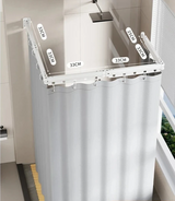 EasyTimes 2025 Faltbare Duschvorhang-Set