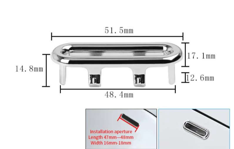 LuxDrain RingCover – Messing-Überlaufring für Waschbecken