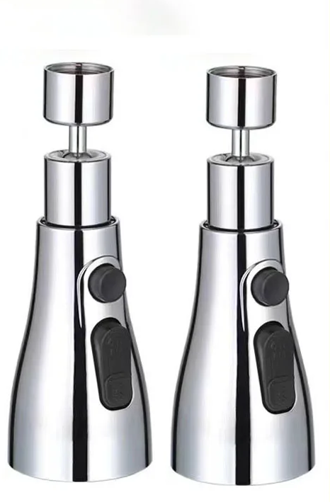 HydroFlex360 – Multifunktionaler 360°/720° Drehbarer Küchenhahn-Aufsatz mit 3 Strahlarten