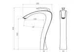 Elegante Waschtischarmatur in Chromoptik aus Messing mit Einhebelmischer und Keramikventil