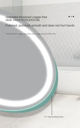 Luxuriöser ovaler LED-Badezimmerspiegel | 60 x 80 cm | Touch-Steuerung & Antibeschlag